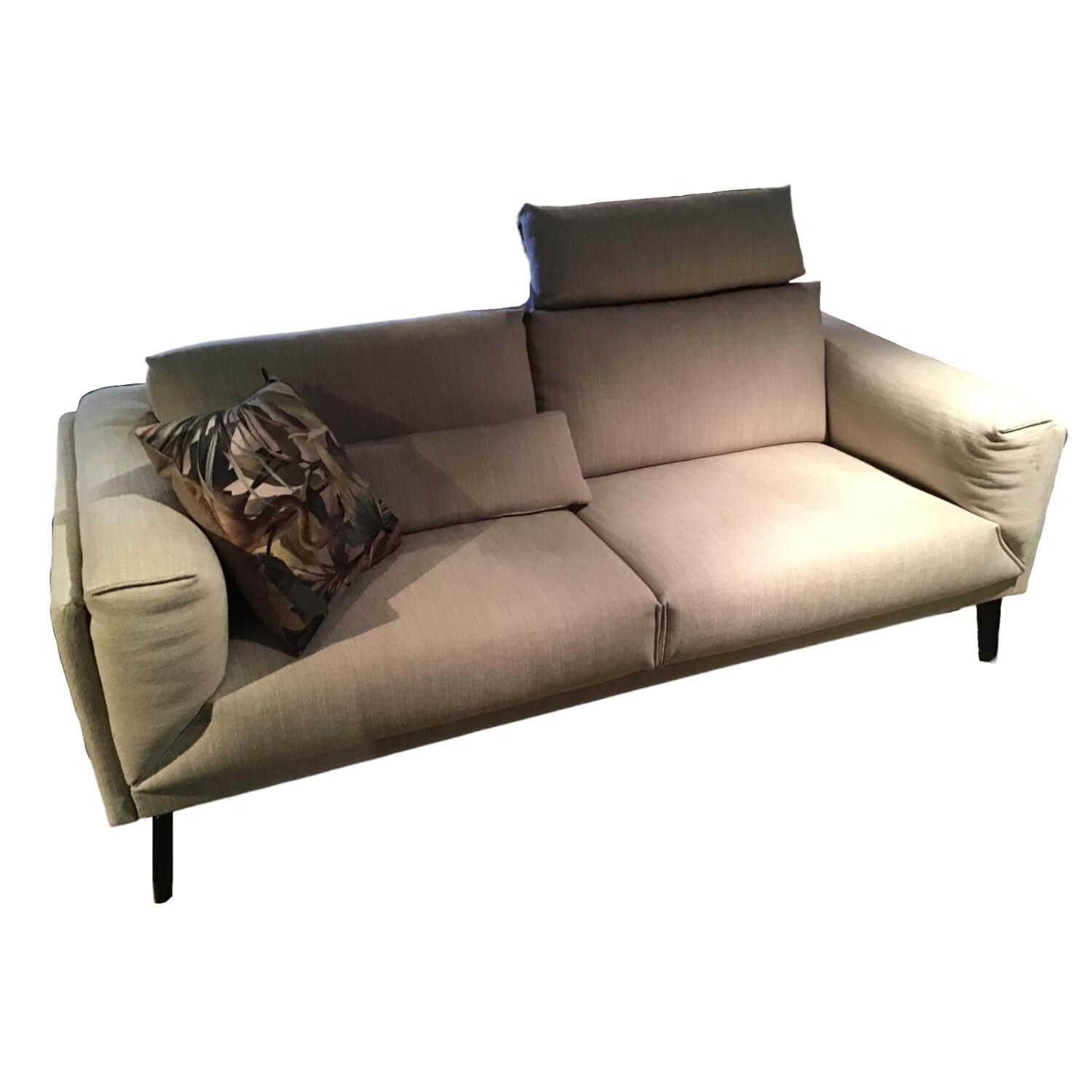 Sofa MR6045E Bezug Stoff Jab 12071 Beige Grau Füße Stahl Lackiert Schwarz Inklus... von Musterring