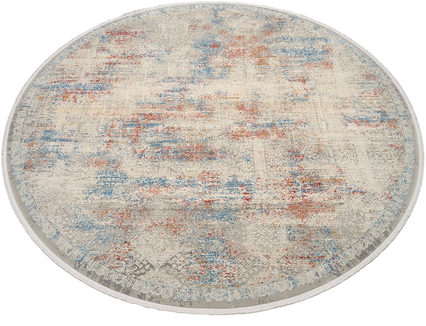 Teppich APOLLO, Musterring, rund, Höhe: 8 mm, exclusive MUSTERRING DELUXE COLLECTION hochwertig gekettelt Fransen von Musterring