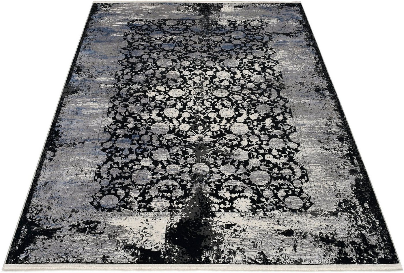 Teppich COLORADO FLOWER, Musterring, rechteckig, Höhe: 5 mm, exclusive MUSTERRING DELUXE COLLECTION hochwertig gekettelt Fransen von Musterring