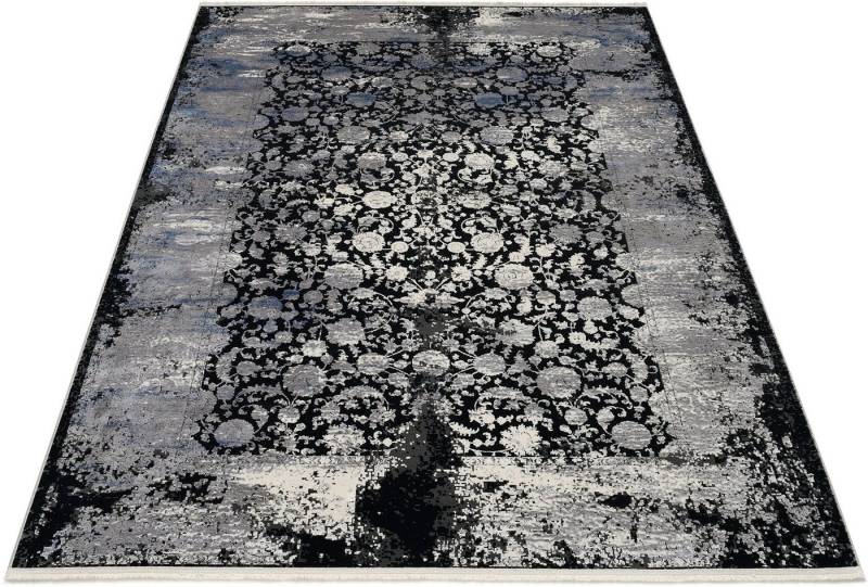 Musterring Teppich COLORADO FLOWER, rechteckig, Höhe: 5 mm, exclusive MUSTERRING DELUXE COLLECTION hochwertig gekettelt Fransen von Musterring