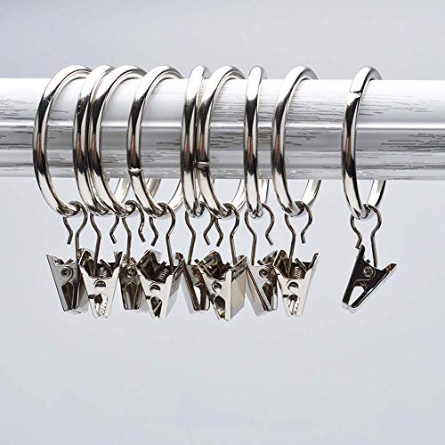 Musuntas 30 Stk. 30mm Durchmesser Mehrzweck Edelstahl Vorhang Clip Gardinenstange Gardinenringe Vorhangringe mit Clips von Musuntas