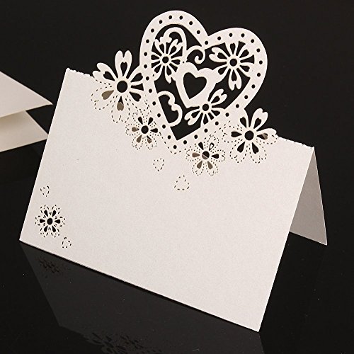Musuntas 50Tlg Liebe Herz Laser Schnitt Namenskärtchen / Platzkarte / Namensschild / Sitzkarte / Namenskarte / Tischkarte / Tischkärtchen für Hochzeiten Feste oder Partys Musuntas 50Tlg Liebe Herz Laser Schnitt Namenskärtchen / Platzkarte / Namensschild / Sitzkarte / Namenskarte / Tischkarte / Tischkärtchen für Hochzeiten Feste oder Partys von Musuntas