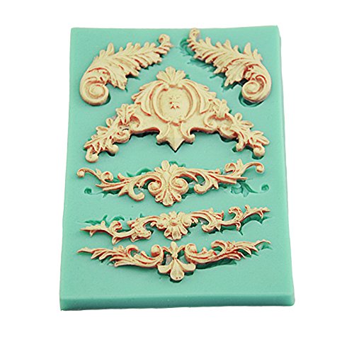 Musuntas Silikonform Europäische Retro Supercross Relief für Spitze Effekt Gateau 3D Muster Silikon Zucker Paste Classic Cookieschneider von Musuntas