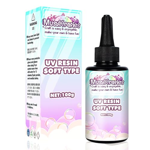 Musykrafties Transparent weich UV-Harz, Für DIY-Basteln Schmuck Verzierung 100 ml, 100 g von musykrafties