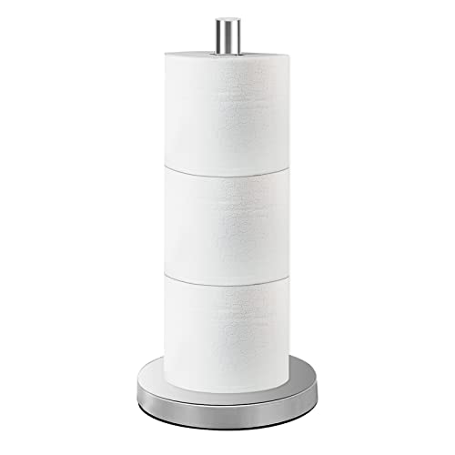 Toilettenpapierhalter – freistehende Toilettenpapieraufbewahrung, SUS304 Edelstahl, Ersatz-Toilettenpapierrollenhalter, Aufbewahrungsständer, hält 3 Rollen Toilettenpapier, gebürstetes Nickel von Mutclord