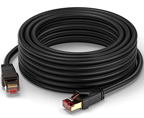 MutecPower 20m Cat 8 Netzwerkkabel außen bereich Wasserdicht Hochgeschwindigkeits 40Gbps 2000MHz RJ45 Patchkabel S/FTP Ethernet Kabel POE Gigabit LAN Kabel für PS5/4 Router Modem TV Switch Laptop PC MutecPower 20m Cat 8 Netzwerkkabel außen bereich Wasserdicht Hochgeschwindigkeits 40Gbps 2000MHz RJ45 Patchkabel S/FTP Ethernet Kabel POE Gigabit LAN Kabel für PS5/4 Router Modem TV Switch Laptop PC von MutecPower