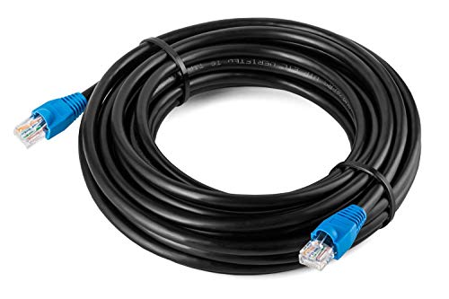 MutecPower CAT5E Patchkabel 20m Außen Verwendung wasserdicht - FTP - Direct Burial Ethernet Netzwerkkabel/Ethernet kabel - CCA - mit RJ-45 Stecker - Schwarz 20 Meter MutecPower CAT5E Patchkabel 20m Außen Verwendung wasserdicht - FTP - Direct Burial Ethernet Netzwerkkabel/Ethernet kabel - CCA - mit RJ-45 Stecker - Schwarz 20 Meter von MutecPower