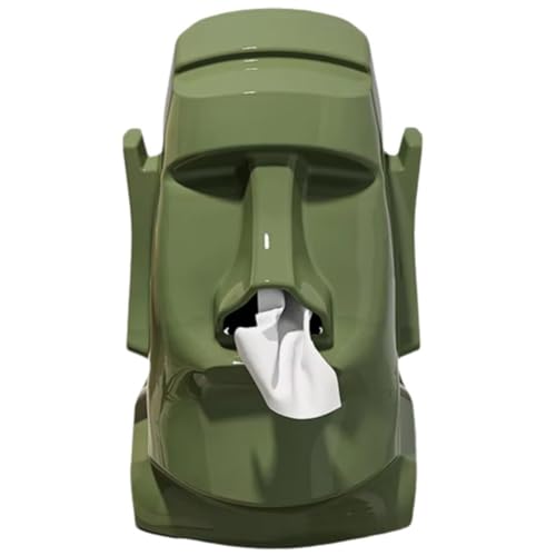 3-in-1-taschentuchbox-halter, Brillenhalter, Kopfhörerständer, Lustige Moai-Statue, Taschentuchbox-Abdeckung, Osterinsel-porträt, Taschentuchbox, Serviettenspender von Muteitt