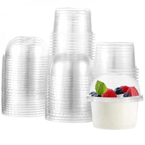 Muteitt 50 Stück Dessertbecher Deckel, Transparente Dessertbecher, Transparente Parfait-vorspeisenbecher, Dessert-servierschüssel Für Obstpudding, EIS, Mousse, Cupcakes Muteitt 50 Stück Dessertbecher Deckel, Transparente Dessertbecher, Transparente Parfait-vorspeisenbecher, Dessert-servierschüssel Für Obstpudding, EIS, Mousse, Cupcakes von Muteitt