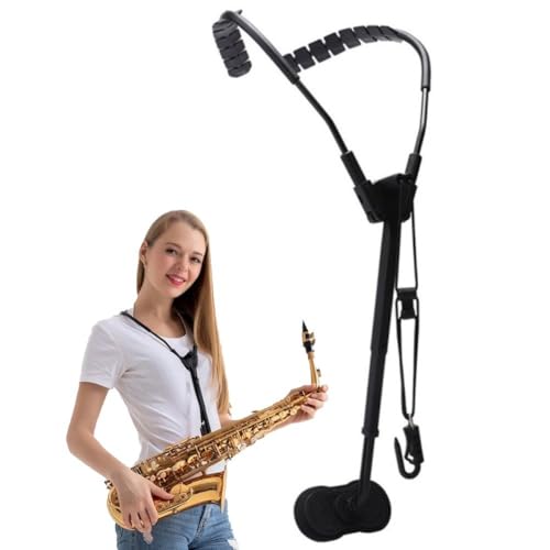 Muteitt Saxophon-Schultergurt, Bequemer Saxophon-halsgurt, Haken, Saxophonhalter, Saxophongurt Für Saxophon, Altsaxophon, Sopran, Klarinette von Muteitt