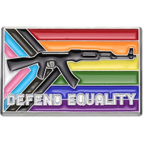 Regenbogen Brosche Pin Defend Equality Pins LGBT Regenbogen Broschen Anstecknadel Rucksack Abzeichen Zubehör Für Schwule Lesben von Muteitt