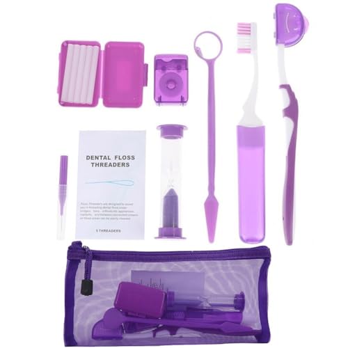 Tragbares Kieferorthopädisches Mundpflegeset Für Zahnspangen, Interdentalbürste, Zahnwachs, Zahnseide, Zahnbürsten-reinigungsset, Zahnspangen-reinigungsset Für Zähne von Muteitt