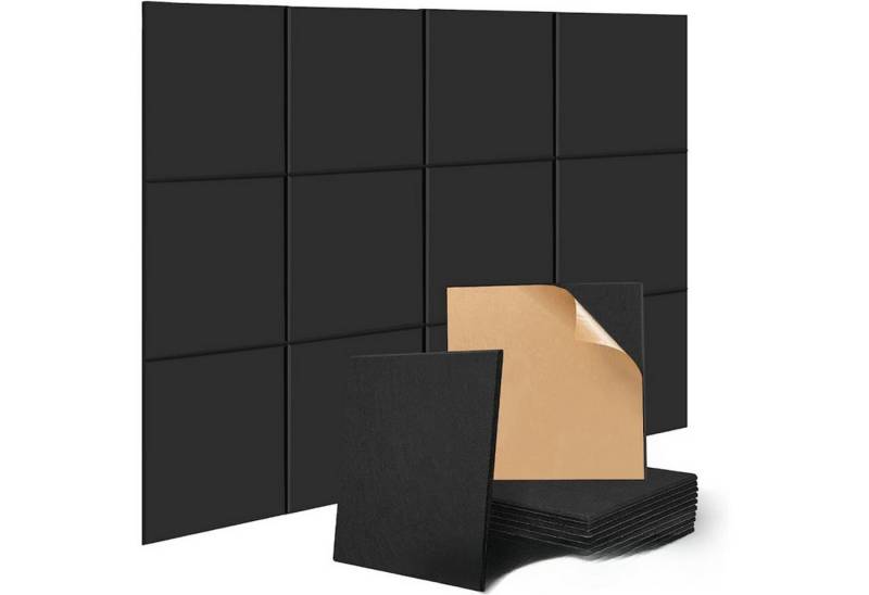 Mutig Akustikplatte Akustikplatten Selbstklebend, (12 Stück Schallabsorber Schallschutz, Hohe Dichte Schallschutz Wand für Wanddekoration), Akustische Behandlung Schallschutzplatten 30×30×0.9cm von Mutig