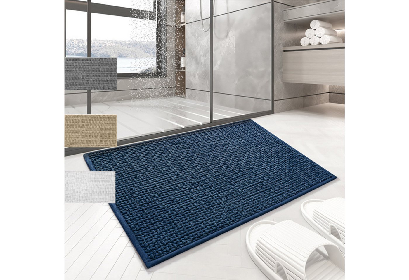 Mutig Badematte Badematte 50×80cm,Weiche Badteppich,Stark Saugfähig,rutschfest, rutschhemmend beschichtet, Chenille, Rutschfeste Unterseite,Deko Fussmatte Oberfläche mit Beflockung, Chenille, Hochwertig Badematte für Bade & Wohnzimmer Schlafzimmer Mutig Badematte Badematte 50×80cm,Weiche Badteppich,Stark Saugfähig,rutschfest, rutschhemmend beschichtet, Chenille, Rutschfeste Unterseite,Deko Fussmatte Oberfläche mit Beflockung, Chenille, Hochwertig Badematte für Bade & Wohnzimmer Schlafzimmer von Mutig