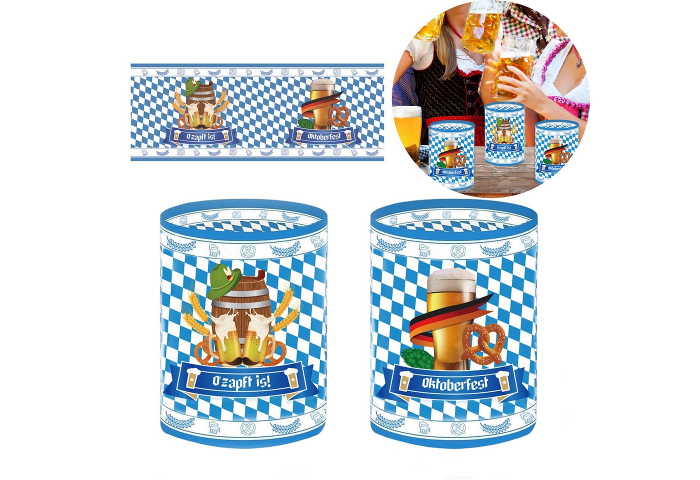Mutig Duftkerze 12 Windlicht Tischdeko Partydekoration Geburtstag Oktoberfest (Geburtstagsdeko Frauen Männer Kinder, Laternen Set, geeignet für Teelichter oder Kerzen), Als Aromatherapie Windlicht von Mutig