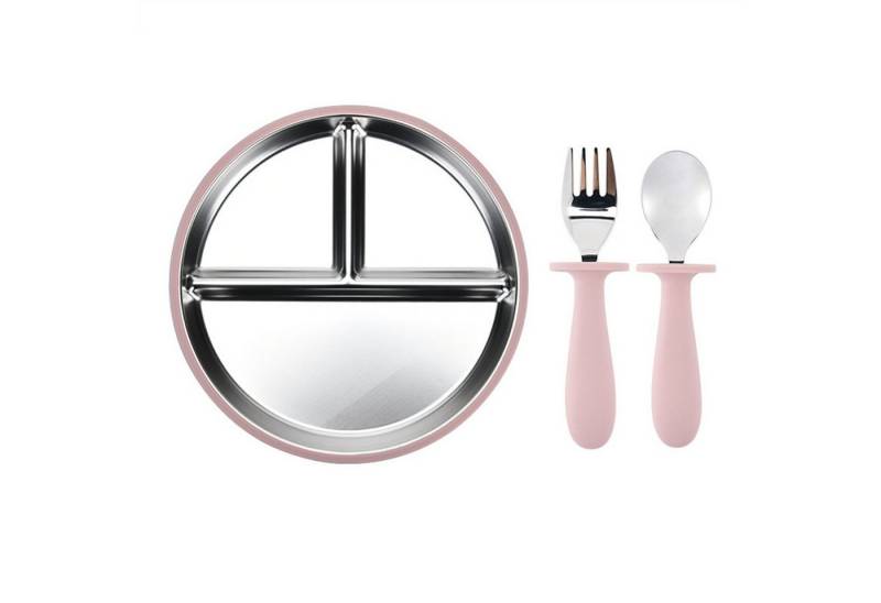 Mutig Kindergeschirr-Set 3 Stück Edelstahl Baby Teller mit Silikon Saugnapf mit Löffeln&Gabeln, 1 Personen, Spülmaschinenfest & BPA Frei mit Unterteilung,Für Kinder geeignet Mutig Kindergeschirr-Set 3 Stück Edelstahl Baby Teller mit Silikon Saugnapf mit Löffeln&Gabeln, 1 Personen, Spülmaschinenfest & BPA Frei mit Unterteilung,Für Kinder geeignet von Mutig