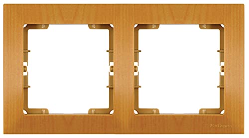 2 fach Rahmen, Steckdosenrahmen, Schalterrahmen Holzfarben, Holz Optik Eiche, horizontal für Unterputz, Einbau, Wandeinbau aus der CANDELA Schalterserie 2 fach Rahmen, Steckdosenrahmen, Schalterrahmen Holzfarben, Holz Optik Eiche, horizontal für Unterputz, Einbau, Wandeinbau aus der CANDELA Schalterserie von Mutlusan