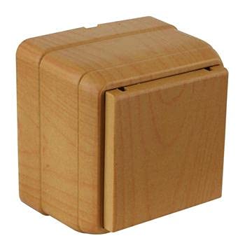 Aufputz Schuko Steckdose mit Klappdeckel Holzfarben · Eiche Imitat (Eichefarben) · IP20 · Mutlusan · AP Serie Bron von Mutlusan