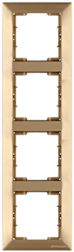 Goldener 4fach Rahmen/Steckdosenrahmen/Schalterrahmen vierfach vertikal · Unterputz · Gold/goldfarben · CANDELA … B09DVYRK6G von Mutlusan