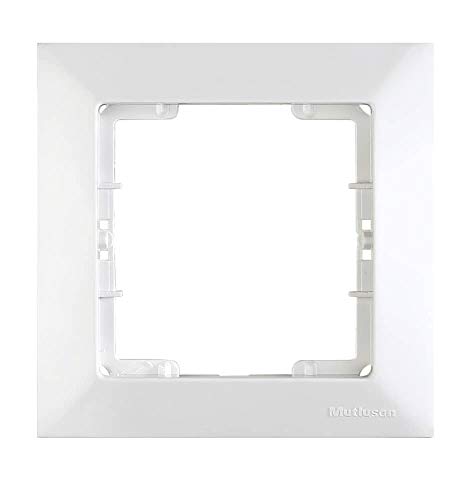 Mutlusan Candela 1-fach Rahmen für 1 Steckdose Schalter Dimmer weiss von Mutlusan