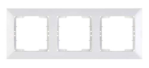 Mutlusan Candela 3-fach Rahmen horizontal weiss für 3 Module von Mutlusan