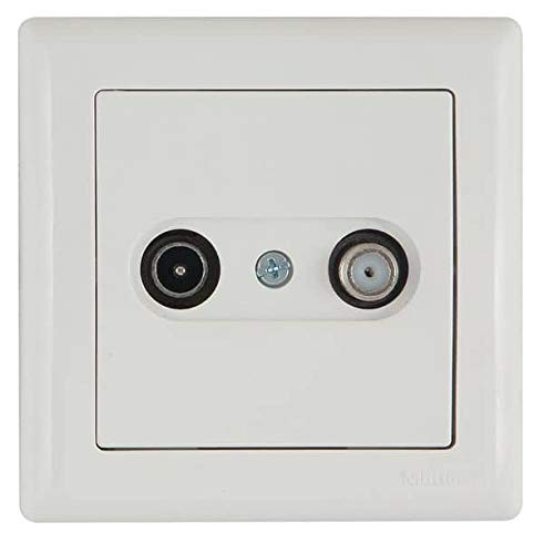 Mutlusan Daria Modul Sat TV Enddose Stichdose F-Antennendose Weiss von Mutlusan