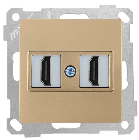 Unterputz/Einbau HDMI Dose/Steckdose · Gold/Goldfarben · Schalterserie Candela Unterputz/Einbau HDMI Dose/Steckdose · Gold/Goldfarben · Schalterserie Candela von Mutlusan