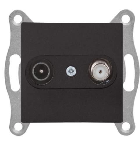 Unterputz Dose für SAT F Stecker 4dB / TV Dose/Satelliten Dose/SAT Anschlussdose/F Steckerdose · einfach · Schwarz/Dunkel · MUTLUSAN CANDELA Unterputz Dose für SAT F Stecker 4dB / TV Dose/Satelliten Dose/SAT Anschlussdose/F Steckerdose · einfach · Schwarz/Dunkel · MUTLUSAN CANDELA von Mutlusan