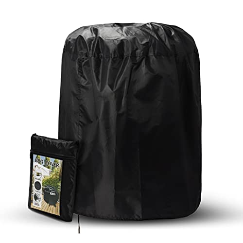 Mutsitaz Grill Abdeckhaube Gasgrill Grillabdeckung Regendicht BBQ Abdeckung, Reißfest Wasserdicht & Staubdicht Grill Schutzhülle mit Selbstklebende Gurte und Aufbewahrungstasche(Runde 77x90cm) von Mutsitaz