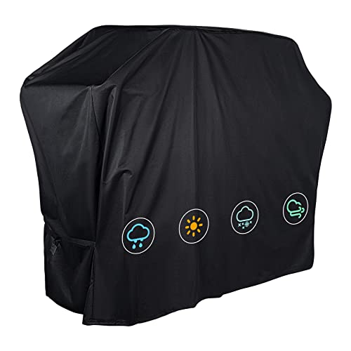 Mutsitaz Grill Abdeckhaube Gasgrill Grillabdeckung Regendicht BBQ Abdeckung, Reißfest Wasserdicht & Staubdicht Grill Schutzhülle mit Selbstklebende Gurte und Aufbewahrungstasche (147x61x122cm) von Mutsitaz