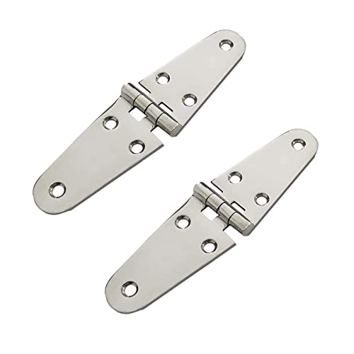 Bootsgurt-Scharniere für Wohnmobil, Dachfenster, Schließfach, Luke und Tür, robuster Edelstahl, Top-Mount 18,8 x 4,8 cm, 2 Stück von Muttiy