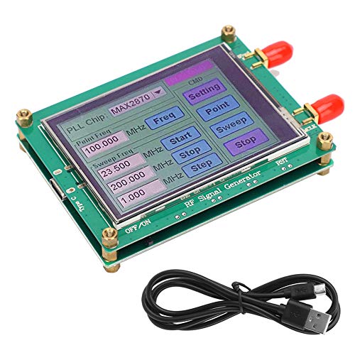 Hochstabiler HF-Signalgenerator, HF-Signalquelle, Hohe Stabilität Niedrige Rauschfrequenz MAX2870 23,5-6000 M für Tests und Messungen der drahtlosen Infrastruktur, 4 Stufen der Touchscreen-Steuerung von Mutuer