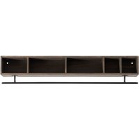 Muubs - Chelsea Wandgarderobe mit Ablage, 110 x 15 cm, Eiche gebeizt / schwarz von Muubs