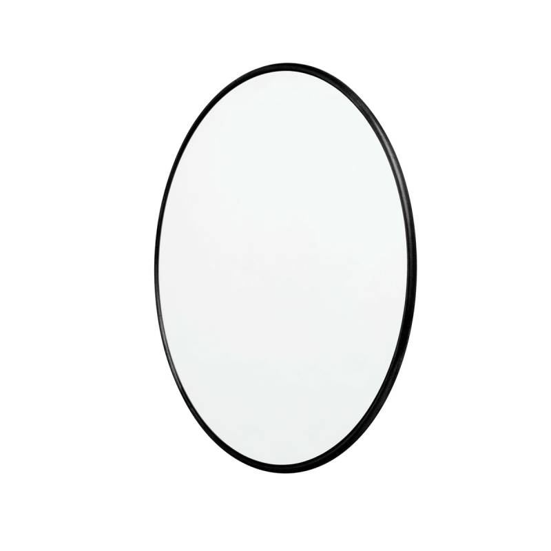 Muubs Wandspiegel Spiegel Dekospiegel Rund Copenhagen Spiegelglas Schwarz 80 Cm  B-Ware von Muubs