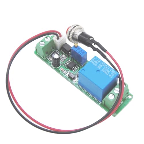 Muuoeou DC 12V Timing-Timer-Verzögerung 1-10S Zeitverstellbares Relais mit Anzeigelampe Ausschalten Des Relaismoduls Auslöseverzögerungsschalter Langlebig von Muuoeou