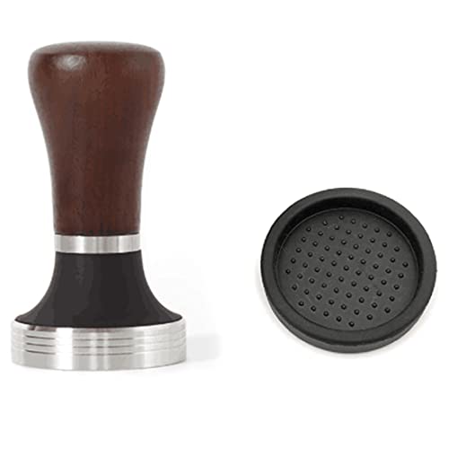 Muuoeou Kaffee Tamper mit Walnussgriff 53 Mm, Espresso Hand Tamper 53 Mm, Espresso Kaffee Tamper Edelstahl 304 mit von Muuoeou