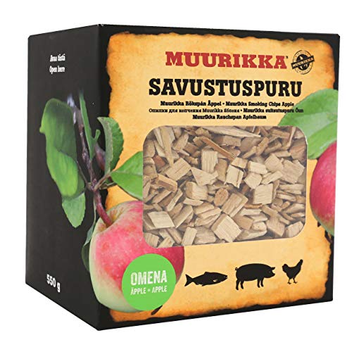 MUURIKKA Räucherchips aus Apfelholz 2L/550g, Räucherspäne für Smoker & Räucherofen von MUURIKKA