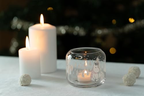 Moomin tealight Holder Snowfall, Ø 9 cm, h. 8 cm von Muurla