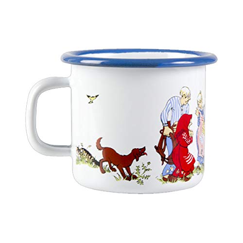 Muurla Design - Enamel mug - Tasse/Becher - Emaille - Emil aus Lönneberga - Weiß/Bunt - 2,5dl / 250ml - von Muurla