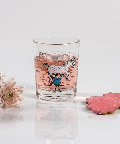 Muurla Drinking glass 2dl, Pippi and the Horse, 2 dl von Muurla