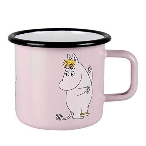 Muurla - Henkelbecher/Henkeltasse - Mumin - Snorkmaiden - Emaille - rosa - 370 ml von Muurla