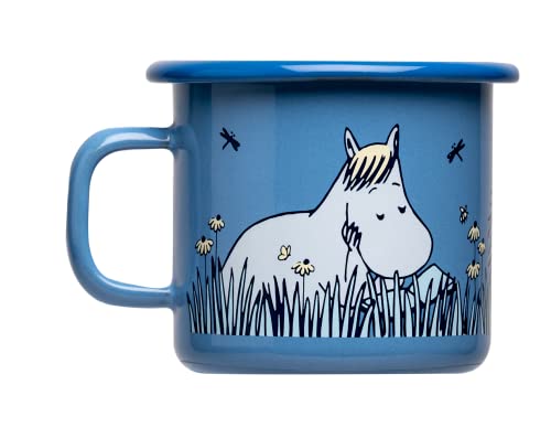 Muurla Moomin Emaille Tasse Friends blau 0,25 l von Muurla