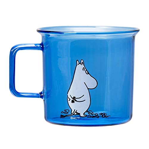 Muurla Moomintroll Glasbecher, 350 ml, Blau von Muurla