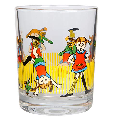 Muurla Pippi Langstrumpf Pippi Glas 0,2 l klar, rot, Mehrfarbig - 1 Stück von Muurla