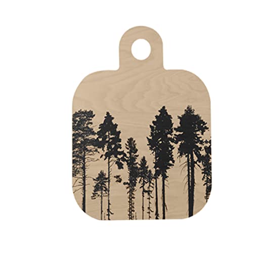 Muurla - Schneidebrett, Servierbrett - The Forest - Birkenfurnier - Farbe: Natur - 25 x 32 cm von Muurla