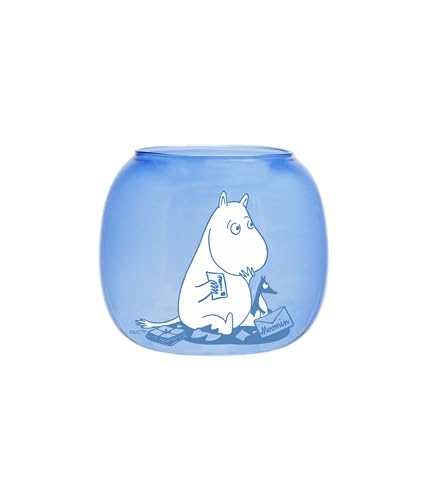 Tealight Holder Moomin, Blue, Ø 11 cm, h 9,5 cm von Muurla