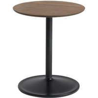 Beistelltisch Soft large solid smoked oak/black Ø 48 cm von Muuto