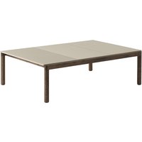 Couchtisch Couple Coffee Table 120 x 84 sand/dark oiled oak 2 glatte + 1 gewellte Platte von Muuto