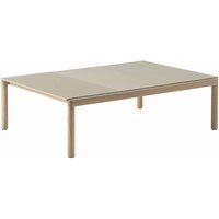 Couchtisch Couple Coffee Table 120 x 84 sand/oak 2 glatte + 1 gewellte Platte von Muuto