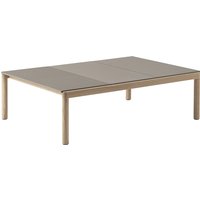 Couchtisch Couple Coffee Table 120 x 84 taupe/oak 3 glatte Platten von Muuto